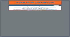 Desktop Screenshot of forms.sephone.com